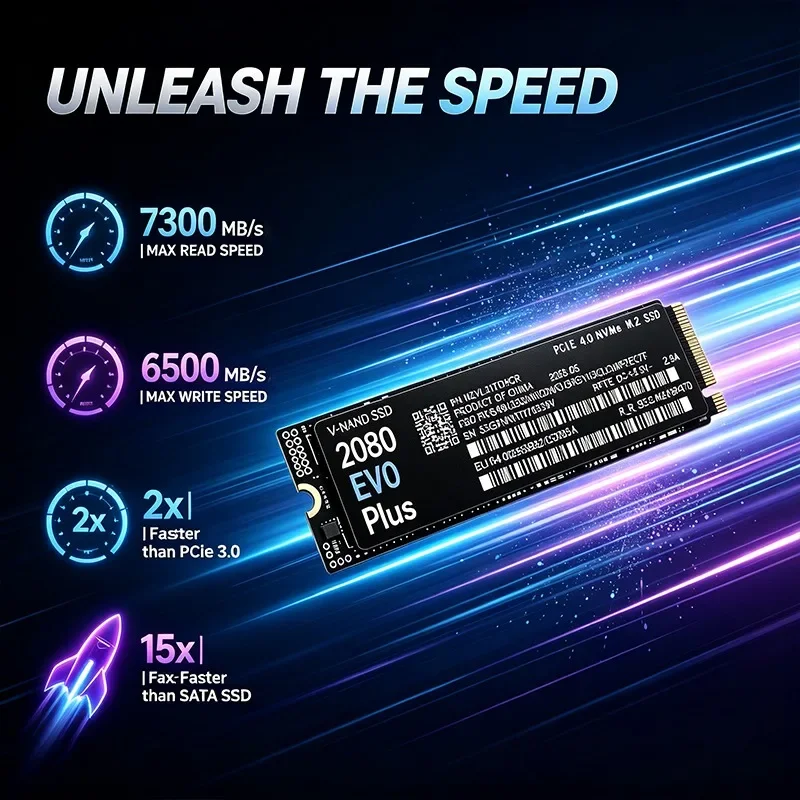 Gaming-SSD 2080 EVO Plus PCIe  - M.2 Nvme 4Tb Pcie 4.0 Ssd recensie en prijs