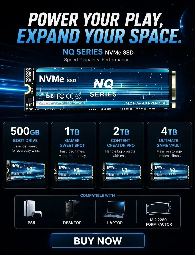 NQ SERIES NVMe SSD 2TB/4TB NVM - M.2 Nvme 4Tb Pcie 4.0 Ssd recensie en prijs