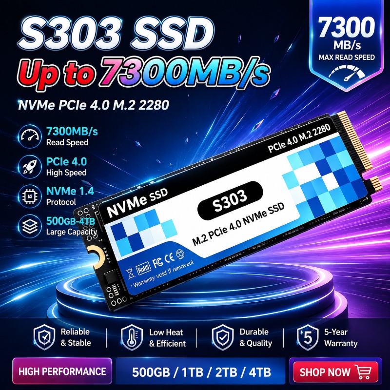 S303 M.2 NVMe interne SSD, 500 - M.2 Nvme 4Tb Pcie 4.0 Ssd recensie en prijs